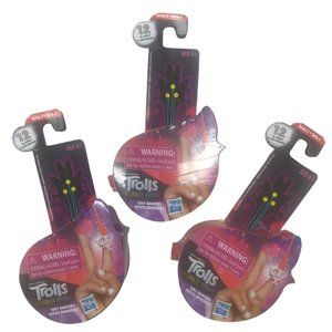 Lot of 3 Hasbro Trolls Dream Works World Tour Series 2 Tiny Dancer Minifigurine